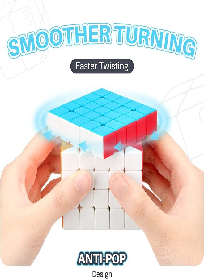AUTHFORT Original Stickerless 5x5 Magic Cube, Fast and Smooth Speed Cube for Kids & Adults - Image 4